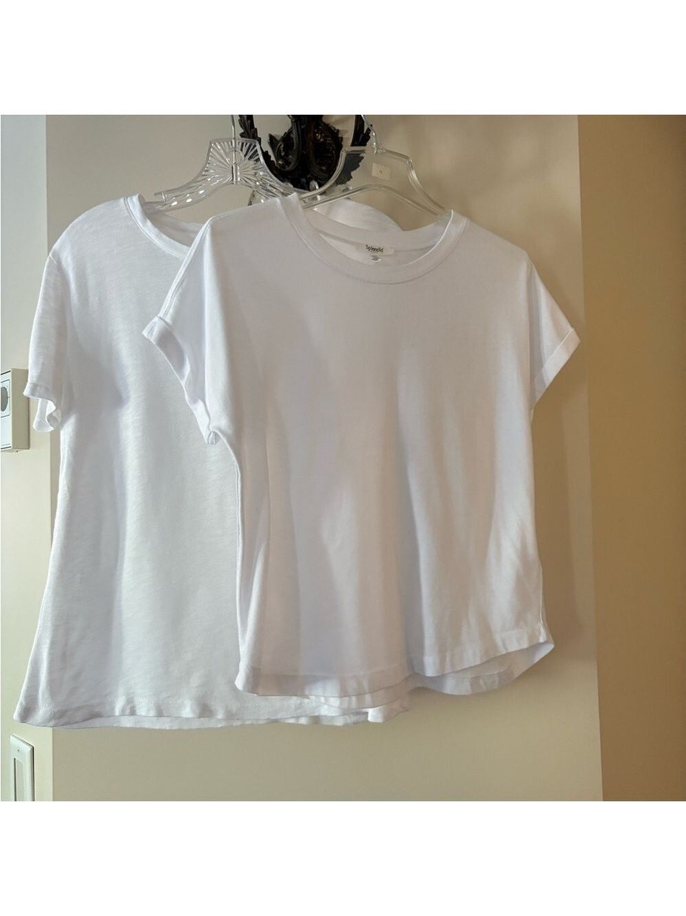 Splendid Classic White Short Sleeve cotton T-Shirt